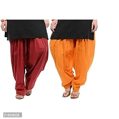 Prabha creations Cotton Patiyala salwar for women combo pack (free size) (Multi-Coloured)