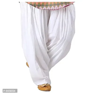 Prabha Creations Women's Loose Fit Patiala Pants (sal-5848_White_Free Size)-thumb0