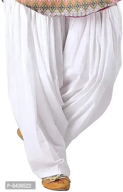 Women's Regular Fit Patiala Pants (Plain Patiala_White_XXXX-Large)