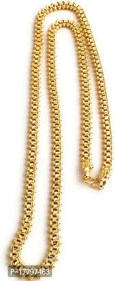 Women's short Chain No 1 quality 22 kt Original Gold plated Original gold Finished for regular use No skin Problem-thumb0