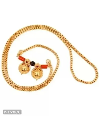 Hindu Thali chain with Mangalyam set gold plated original gold look 22 kt gold plated chain regular use no 1 quality new technology micro plated thali chain No skin problem