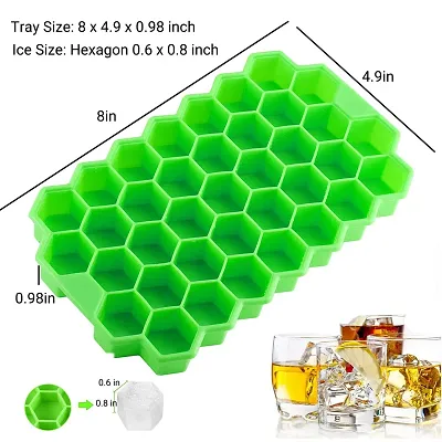 37 Cavidy Honeycomb Flexible Silicone Ice Cube Tray With Lid Stackable Ice  Cube Mold for Cocktail Whiskey Chocolate 