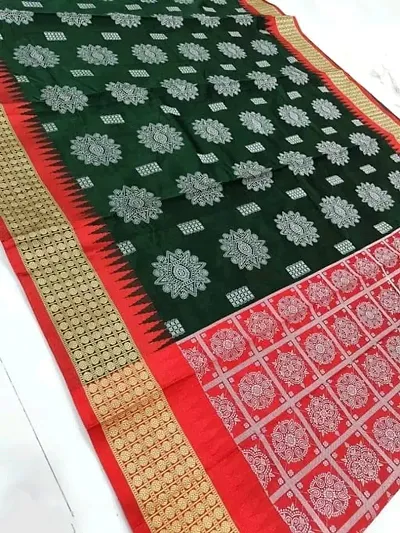 Best Selling Cotton Silk Saree with Blouse piece 