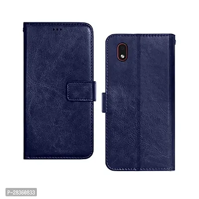 Stylish Faux Leather Samsung Galaxy M01 Back Cover