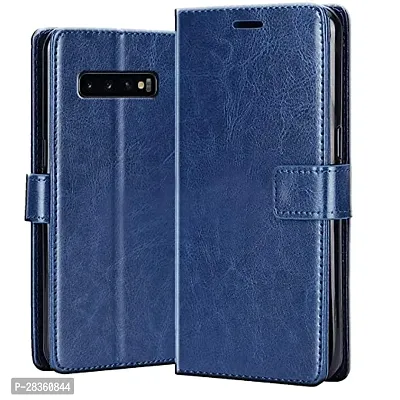 Stylish Faux Leather Samsung Galaxy S10 Plus Back Cover
