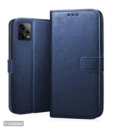 Stylish Faux Leather Xiaomi Redmi Note 12 Pro 5G Back Cover