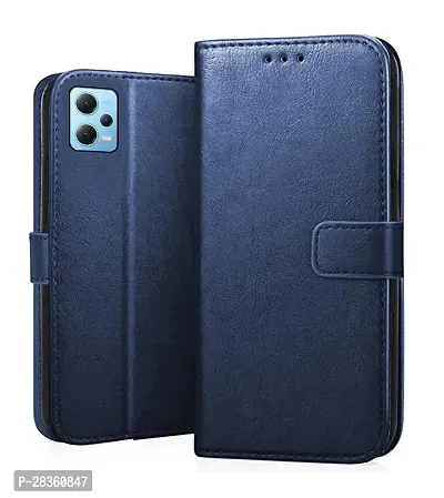 Stylish Faux Leather Xiaomi Redmi Note 12 5G Back Cover
