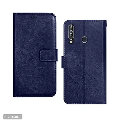 Stylish Faux Leather Samsung Galaxy A60 Back Cover-thumb0