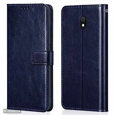 Stylish Faux Leather Redmi 8A Dual Back Cover