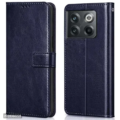 Stylish Faux Leather OnePlus 10T 5G Back Cover