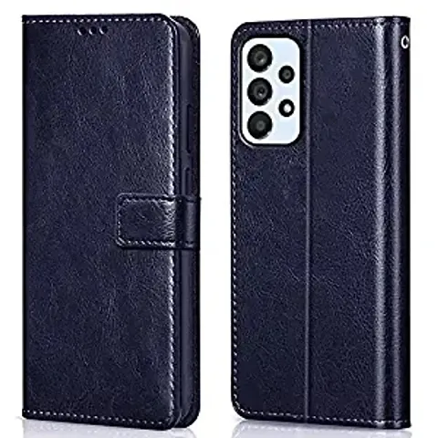 Stylish Faux Leather Samsung Galaxy A53 5G Back Cover