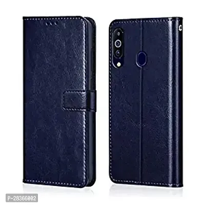 Stylish Faux Leather Samsung Galaxy M40 Back Cover