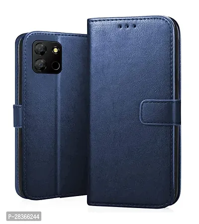 Stylish Faux Leather Itel A60 Back Cover