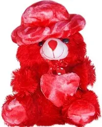 Rtnahsij Teddy Bear Soft Toy Soft and Plush Red Color with Heart Stuffed Soft Toy 25 Cm RT551 RS551-thumb1