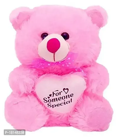 Rtnahsij Soft Toy Teddy Bear Pink with Heart Someone Special for Kids Children Gifting, Girls Playing 18 Cm RT302 RS860 ST860 860