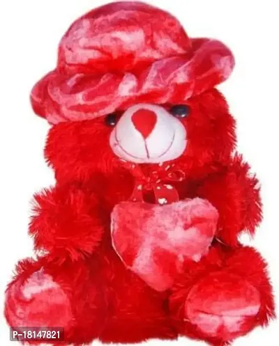 Rtnahsij Teddy Bear Soft Toy Soft and Plush Red Color with Heart Stuffed Soft Toy 25 Cm RT954 RS954