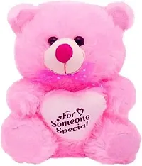 Rtnahsij Soft Toy Teddy Bear Pink with Heart Someone Special for Kids Children Gifting, Girls Playing 18 Cm RT302 RS953 ST953 S953-thumb1