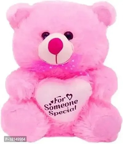 Rtnahsij Soft Toy Teddy Bear Pink with Heart Someone Special for Kids Children Gifting, Girls Playing 18 Cm RT302 RS953 ST953 S953-thumb2