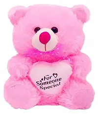 Rtnahsij Soft Toy Teddy Bear Pink with Heart Someone Special for Kids Children Gifting, Girls Playing 18 Cm RT302 RS488-thumb1