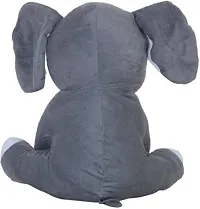 Rtnahsij Grey Baby Sitting Elephant Soft and Plush Soft Toy-25CM RT1 RS310-thumb1