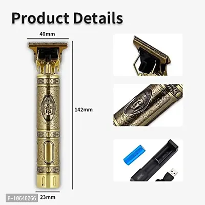 MAXTOP Golden Trimmer Buddha Style Trimmer, Professional Hair Clipper, Adjustable Blade Clipper, Hair Trimmer and Shaver For Men, Retro Oil Head Close Cut Precise hair Trimming Machine-thumb2