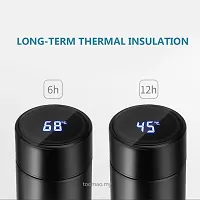 Bottle Temperature Display Indicator Insulated Stainless Steel Smart Water Bottle,Double Wall Vacuum Intelligent Cup,Perfect for Hot and Cold Drinks,500ml (Black)-thumb3