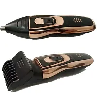 Geemy gm 595 Trimmer 120 min Runtime 4 Length Settings  (Grey, Gold)-thumb1