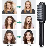 Hair Straightener Comb Brush For Men  Women, Hair Straightening and Smoothing Comb, Electric Hair Brush, Straightener Comb, PTC Technology Electric Straightener with 5 Temperature Control-thumb3