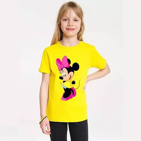 Girls Round Neck Half Sleeve Regular Fit TShirt for Girl Slim Fit Tshirt For Girl