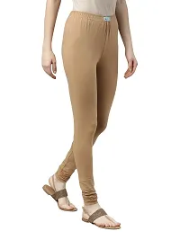 Women Cotton Spandex Solid Leggings-thumb2