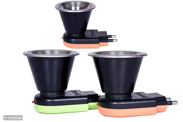 Krishi Mini Magic Stainless Steel Metal Electric Dhoop Kapoor Dani Incense Burner(Useful for Loban, Bakhoor, Oudh, Agarbatti) Black Set of 3