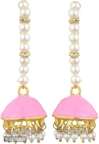 Kshitij Jewels Women's Stylish Earring - Pink [KJS139]