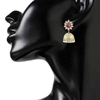 Kshitij Jewels Women's Pretty Earring - Purple [KJM096]-thumb3