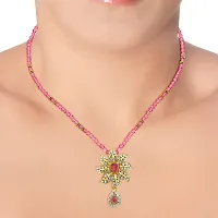 KSHITIJ JEWELS Women's Tradtional Jewelery Sets - Pink [KJ055]-thumb2