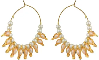 Kshitij Jewels Women's Pretty Earrings - White [KJS111]-thumb1