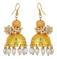 Kshitij Jewels Women's Pretty Earrings - White [KJN139]-thumb1