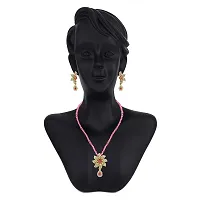 KSHITIJ JEWELS Women's Tradtional Jewelery Sets - Pink [KJ055]-thumb1