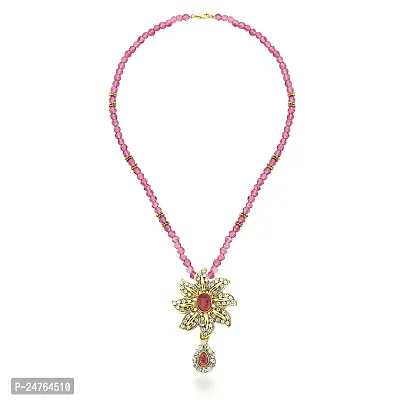 KSHITIJ JEWELS Women's Tradtional Jewelery Sets - Pink [KJ055]