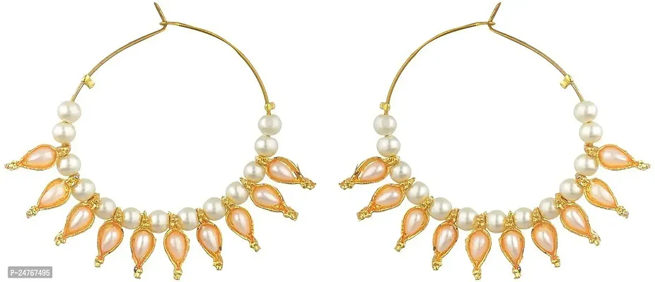 Kshitij Jewels Women's Pretty Earrings - White [KJS111]