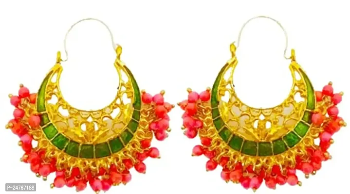 Kshitij Jewels Women's Attractive Alloy Earring - Multi [KJP001]