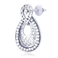 Kshitij Jewels Women's Pretty Alloy Earrings - Silver [KJ291]-thumb1