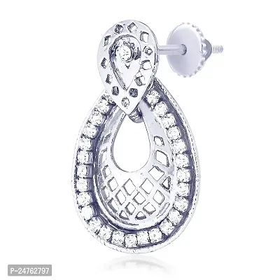 Kshitij Jewels Women's Pretty Alloy Earrings - Silver [KJ291]-thumb2