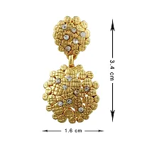 Kshitij Jewels Women's Modern Earring - Gold [KJR010]-thumb1