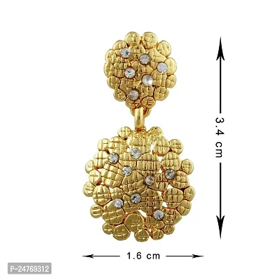 Kshitij Jewels Women's Modern Earring - Gold [KJR010]-thumb2