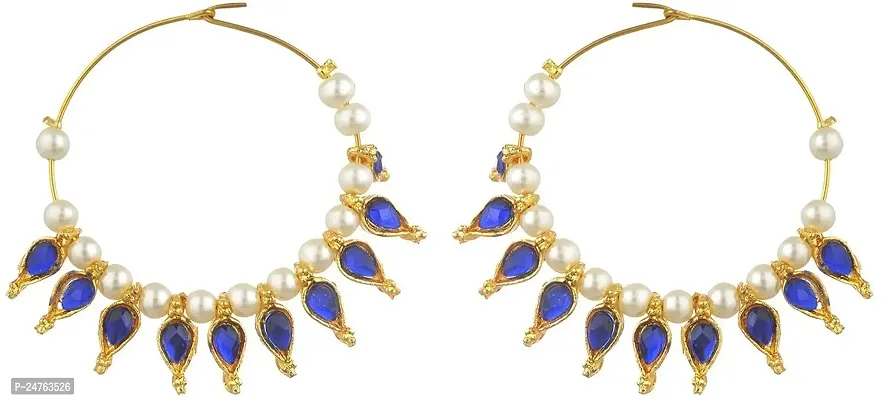 Kshitij Jewels Women's Pretty Earrings - Blue [KJS110]