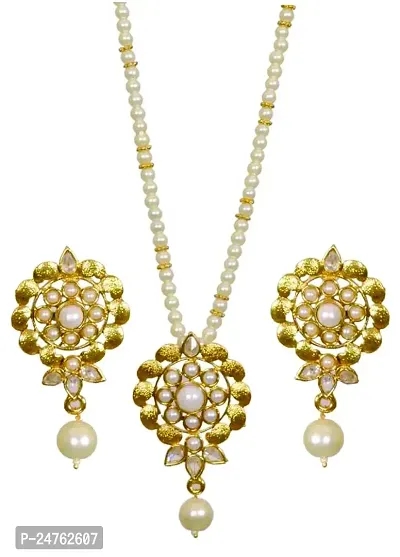Kshitij Jewels Women's Tradtional Jewelery Sets - White [KJ059]