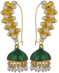 Kshitij Jewels Women's Pretty Earring - Green [KJS060]-thumb1