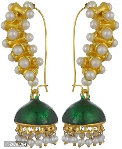 Kshitij Jewels Women's Pretty Earring - Green [KJS060]-thumb2