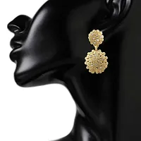 Kshitij Jewels Women's Modern Earring - Gold [KJR010]-thumb3