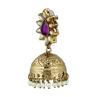 Kshitij Jewels Women's Pretty Earring - Purple [KJM096]-thumb1